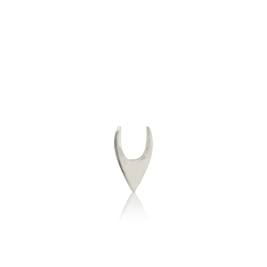 FANG Logo Stud Earring Polished Silver (Single)