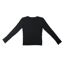 Load image into Gallery viewer, Essential Waffle Long Sleeve Henley Shirt - Black
