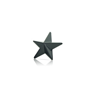 Three-Dimensional Black Star Stud Earring (Single)