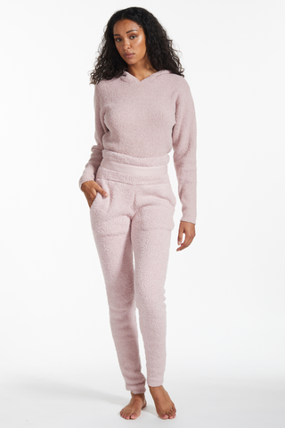 Load image into Gallery viewer, Essential Terrycloth High-Waisted Sweatpants - Dusty Pink