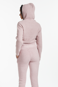 Essential Terrycloth High-Waisted Sweatpants - Dusty Pink