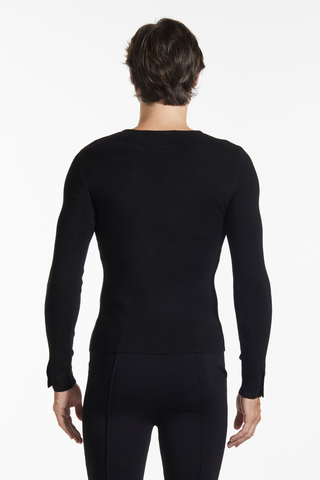 Load image into Gallery viewer, Pearl Cut-Out Sweater - Black