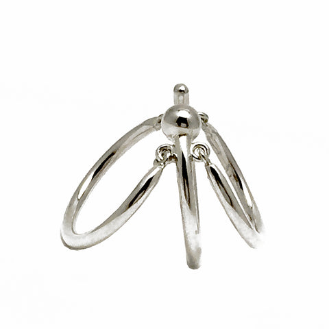 Load image into Gallery viewer, THE BANDIT TRIPLE RING CONCH CUFF - LEFT SIDE
