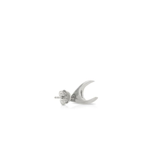 Load image into Gallery viewer, FANG Logo Stud Earring Polished Silver (Single)