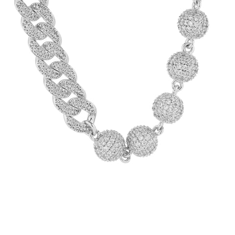 Load image into Gallery viewer, Gold Plated Half and Half Sparkle Necklace