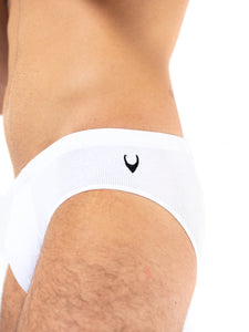 Essential Ribbed Underwear Brief - White