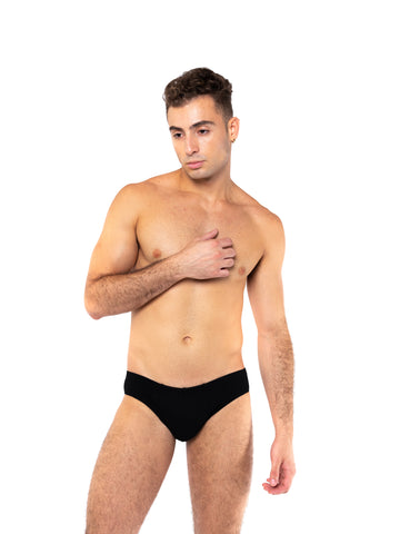 Load image into Gallery viewer, Essential Ribbed Underwear Brief - Black