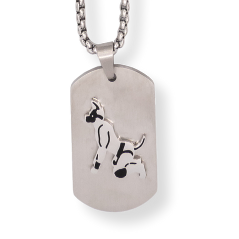 Load image into Gallery viewer, Dog Tag Puppy - Silver Matt