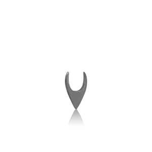 FANG Logo Stud Earring Black Rhodium (Single)