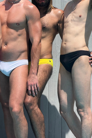 Load image into Gallery viewer, Essential Ribbed Brief Bathing Suit - Lemon