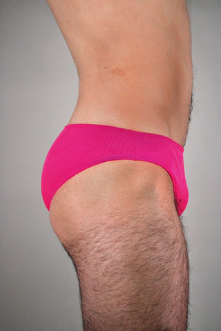 Load image into Gallery viewer, Essential Ribbed Brief Bathing Suit - Fuchsia