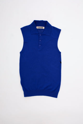 Load image into Gallery viewer, Polo Knit Tank - Imperial Blue