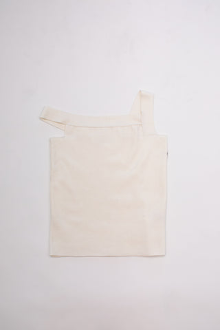 Load image into Gallery viewer, Asymmetrical Off-The-Shoulder Knit Tank - White