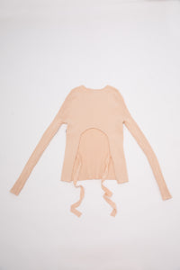Bow Back Sweater - Nude