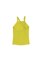 Load image into Gallery viewer, Essential Asymmetrical Strap Ribbed Tank - Lemon
