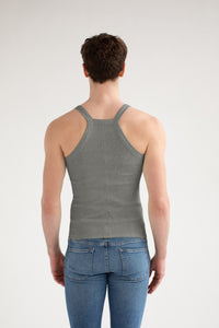 Essential Ribbed Tank - Heather Gray