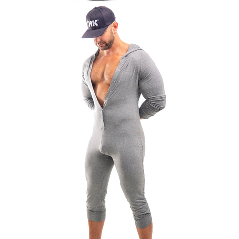 Load image into Gallery viewer, Two Kings Unlimited/THK Brand Dark Gray Hooded Onesie