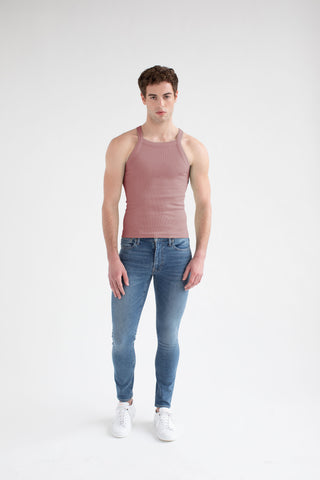 Load image into Gallery viewer, Essential Ribbed Tank - Dusty Pink