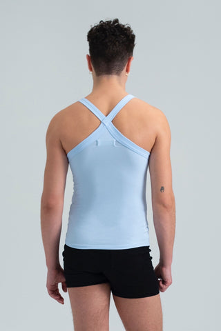 Load image into Gallery viewer, Essential Racer Back Ribbed Tank - Baby Blue