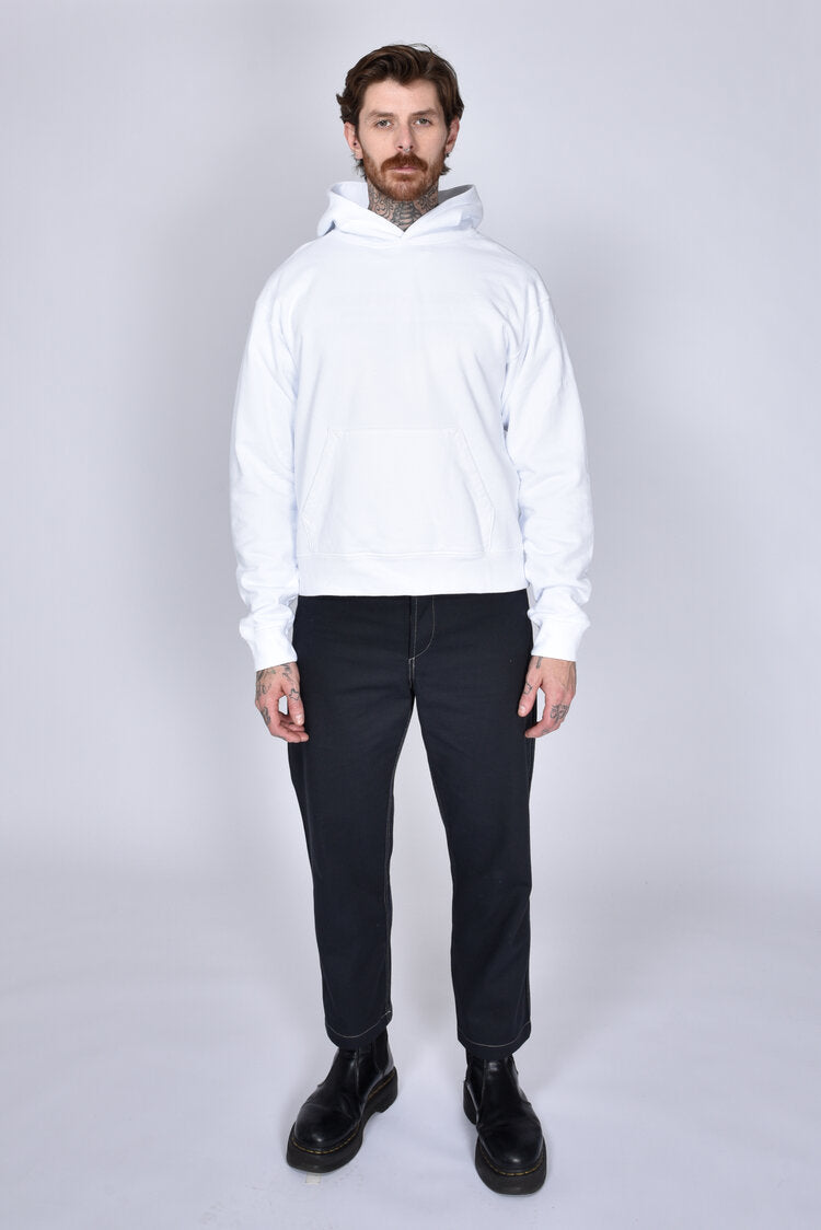 White Classic Hooded Sweatshirt