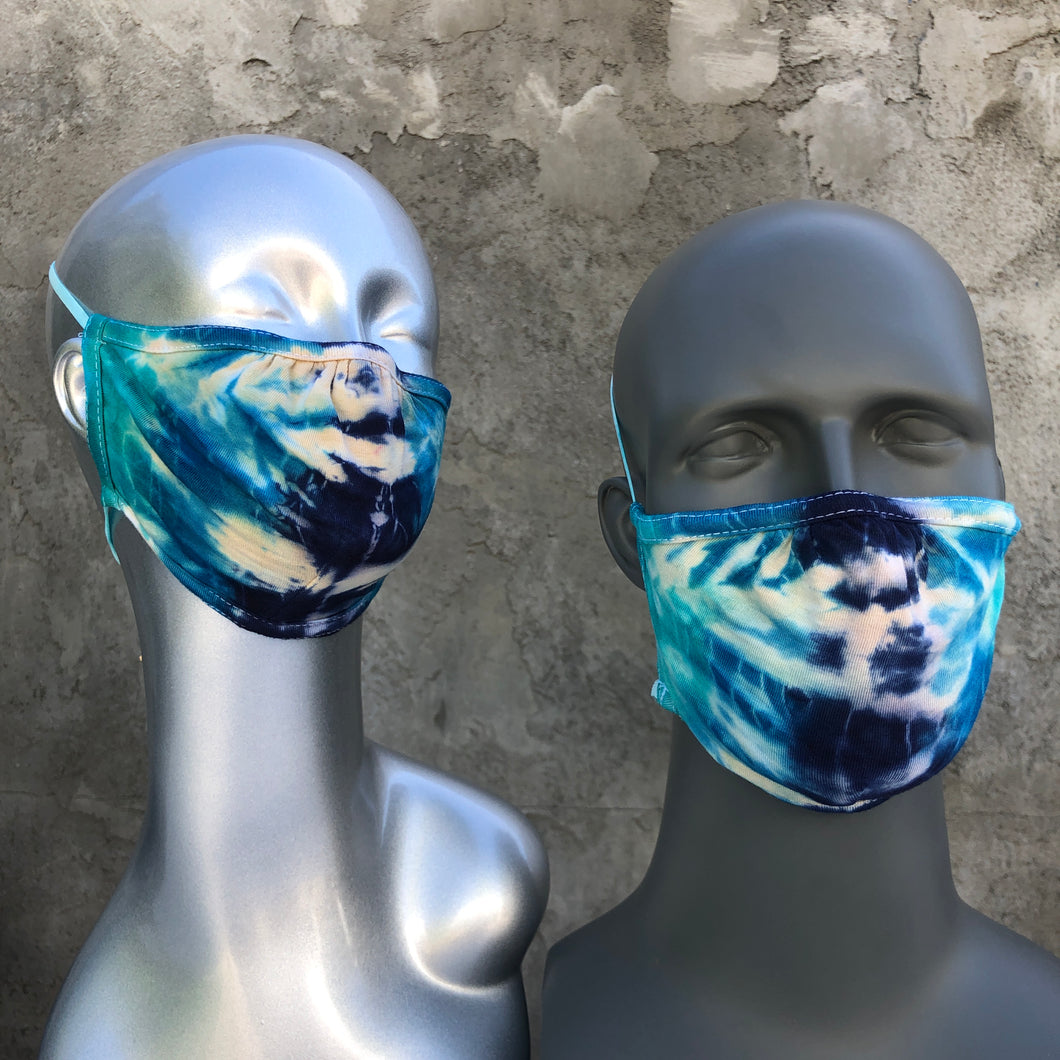 Hand Dyed Jersey Mask: Cenote