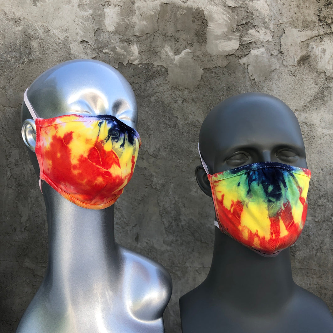 Hand Dyed Jersey Mask: Flame