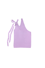 Load image into Gallery viewer, Asymmetrical Slash Shoulder Tank with Bow - Lilac
